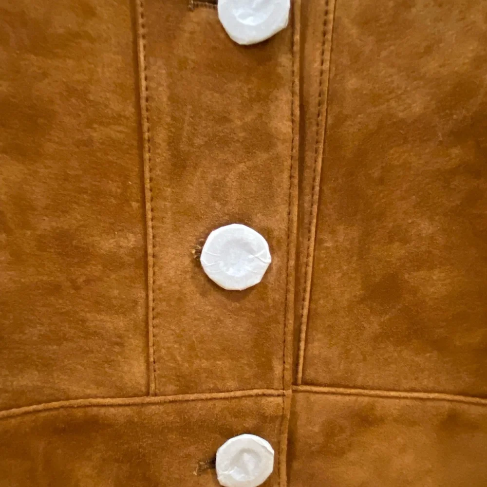 Central Park West Fringe Suede Jacket - Cognac Brown - Picture 6 of 10
